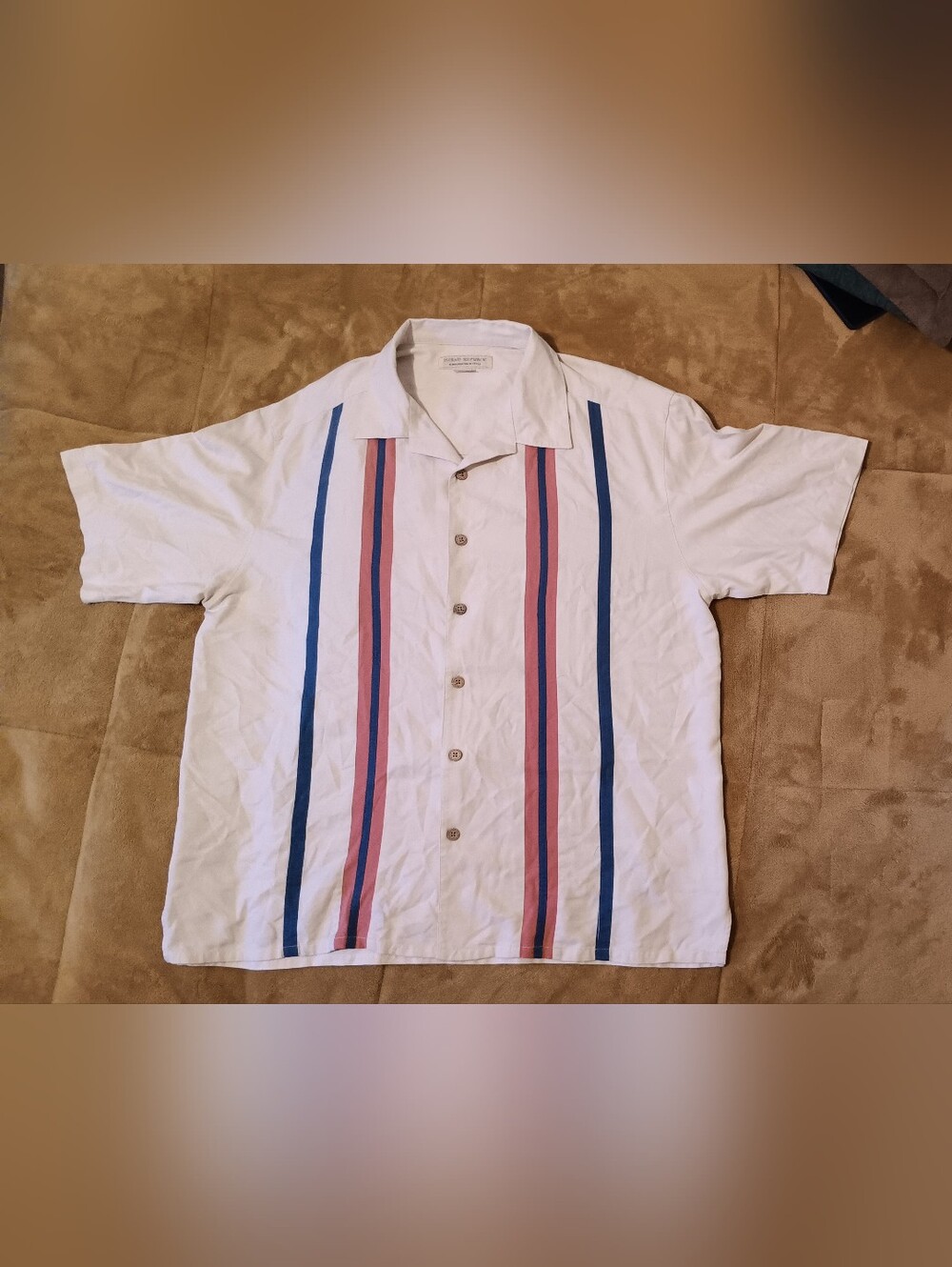 Vintage Island Republic Button Up Shirt.